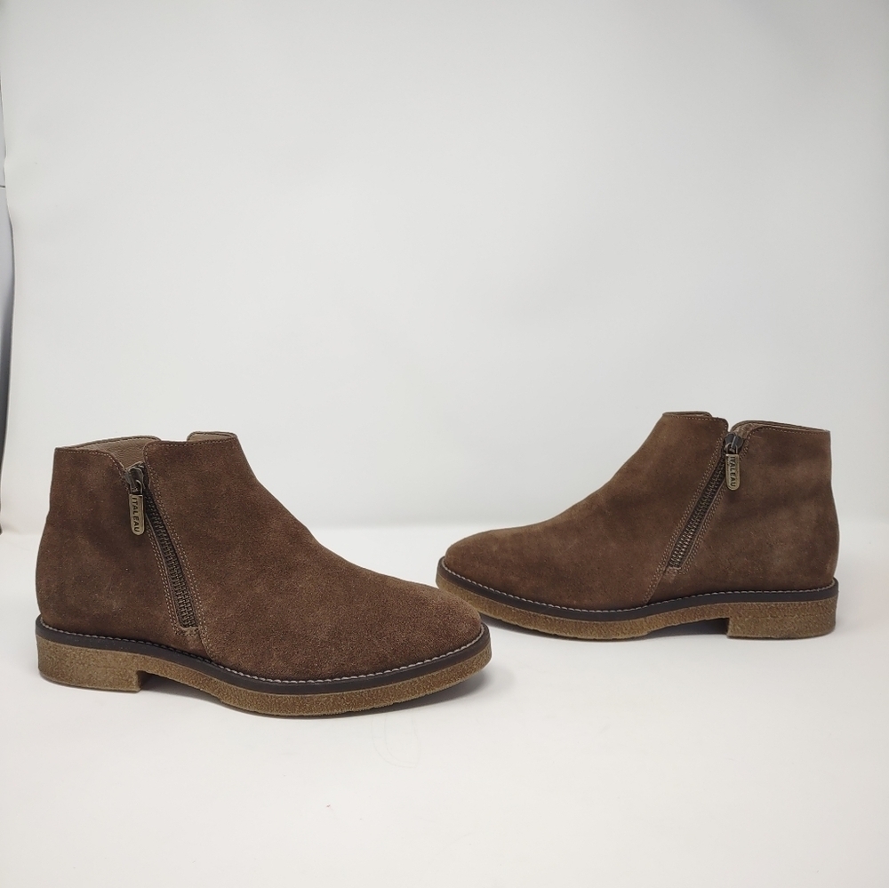 NEW Italeau Foliana 37.5 brown suede ankle boots booties NWOB - Picture 6 of 11